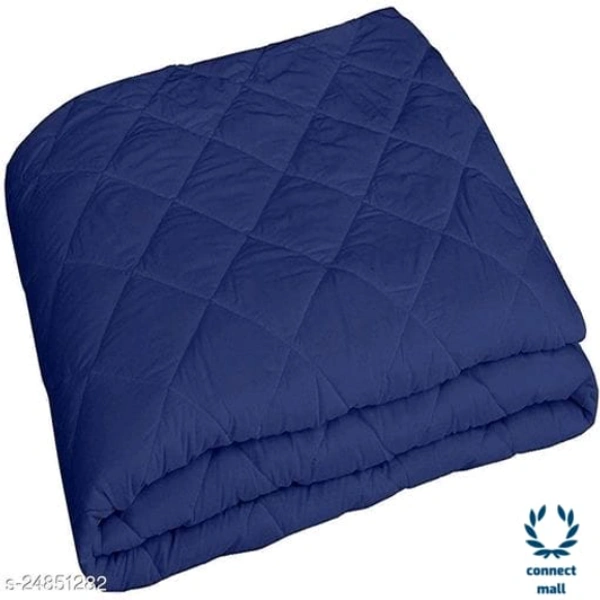 Feather Soft Quilted Micro Fabric Waterproof Elastic Strap Mattress Protector - Blue, (LXW): 78inch × 72 inch